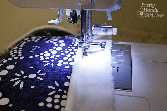 Sewing a Bench Cushion with Piping bottom cover