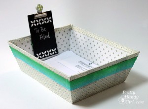 Make Your Own Customized File Bin with Mod Podge - Pretty Handy Girl