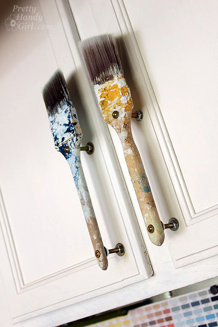 Old Paintbrush Cabinet Door Handles
