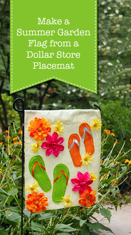Make a Summer Garden Flag from a Dollar Store Placemat | Pretty Handy Girl