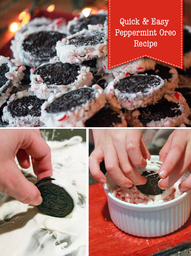 Quick & Easy Peppermint Oreo Recipe : Great for last minute cookie exchanges or gifts