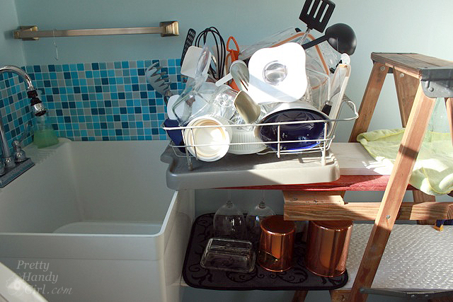 dishes_drying_on_ladder