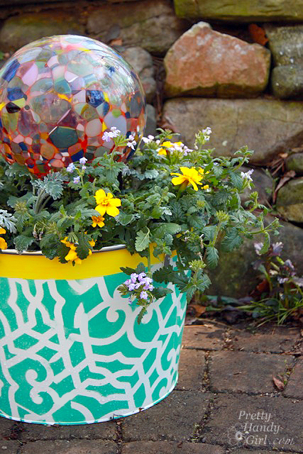 Outdoor Planter From an Ice Bucket 
