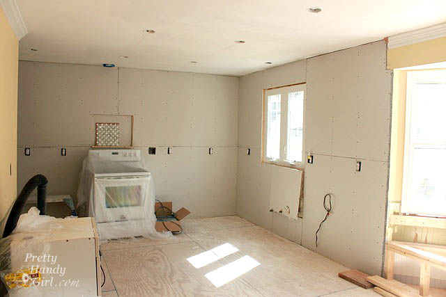 drywall installation before and after