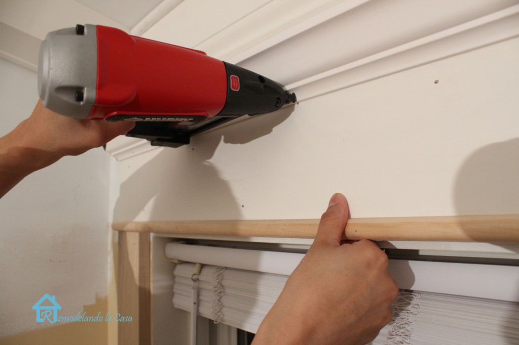 nailing crown molding to window lg