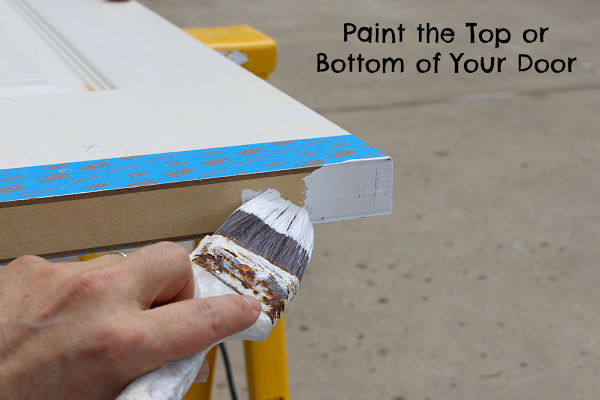 Paint the top or bottom of your door