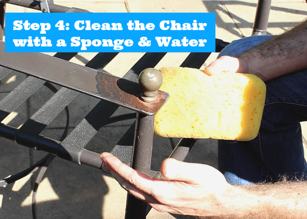 Step 4 Clean the Chair with a Sponge & Water