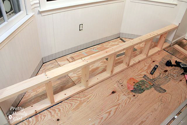 build front frame for window seat