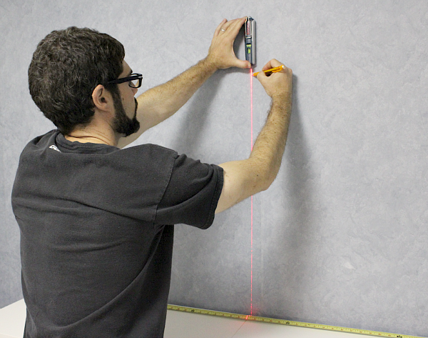 Height & width measurements with laser level