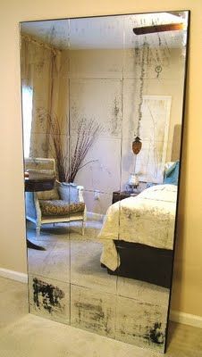 Overscale Hand-Antiqued Mirror | 30 Amazing DIY Mirrors