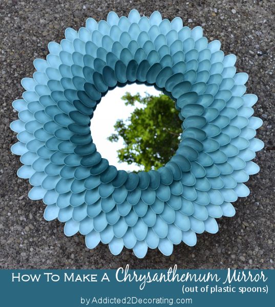Chrysanthemum Mirror | 30 Amazing DIY Mirrors