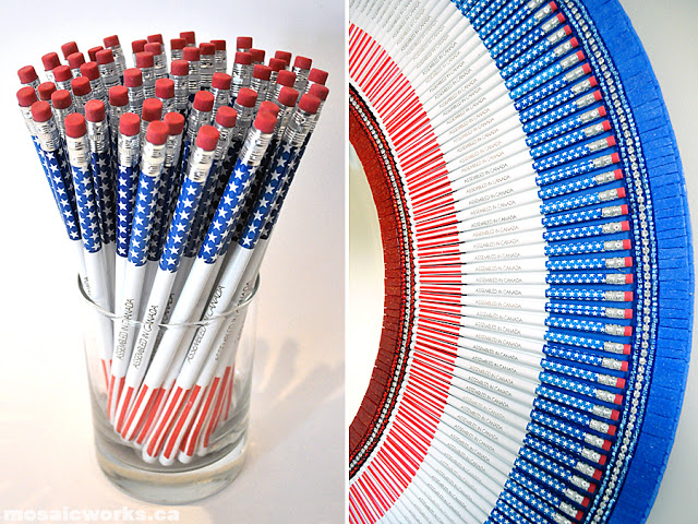Stars & Stripes Pencil Mirror | 30 Amazing DIY Mirrors