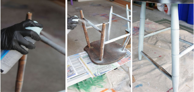 spray painting a chair1