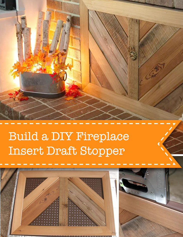 build a diy fireplace insert draft stopper