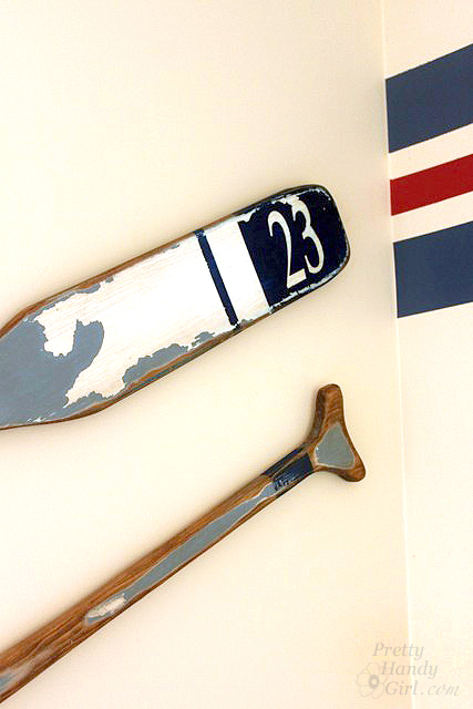 How to Make Vintage Painted Oars | Pretty Handy Girl
