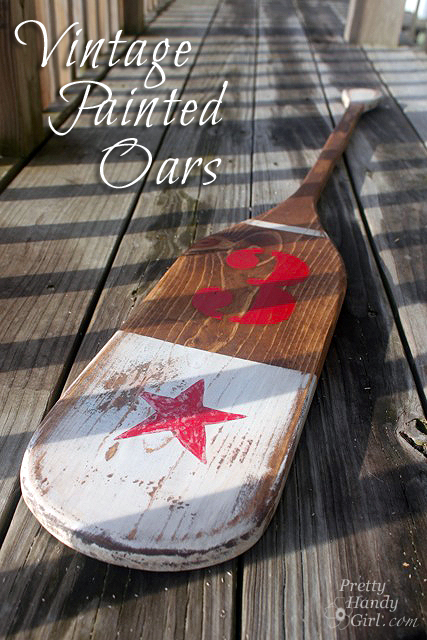 Vintage Style 46 Dark Stained Paddle Oar