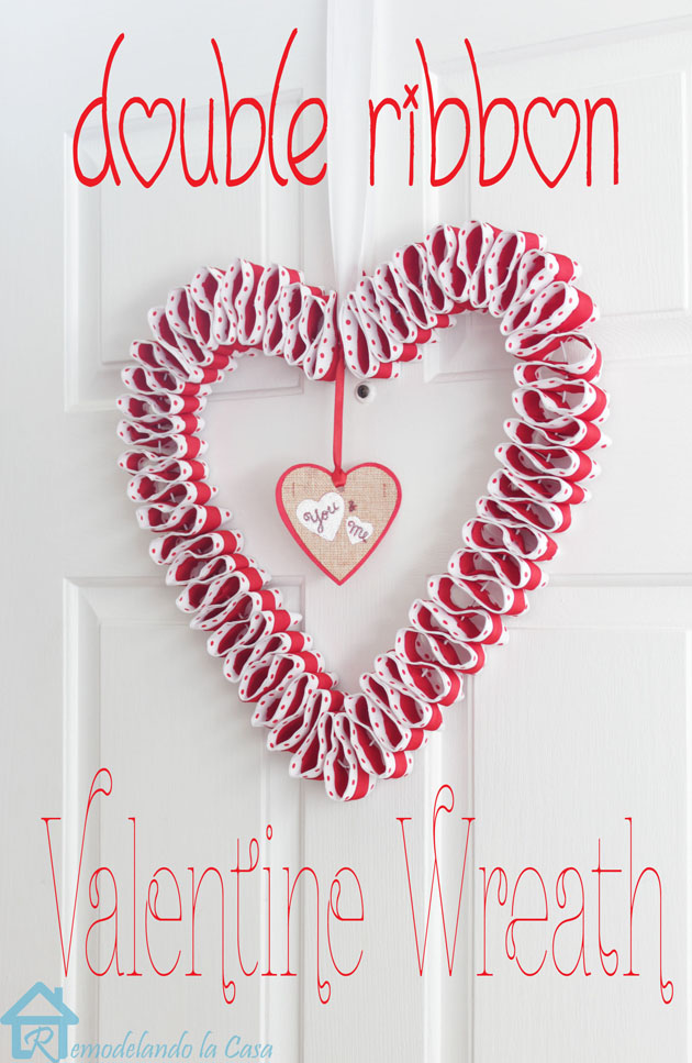 Double Ribbon Valentine Wreath - Pretty Handy Girl