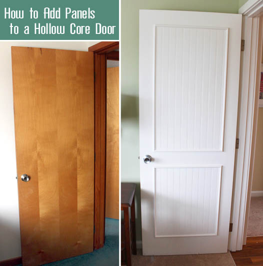 How to Add Panels to Flat Hollow Core Door | Pretty Handy Girl