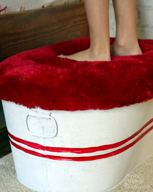 Galvanized Tub Storage Bench for Kids | Pretty Handy Girl