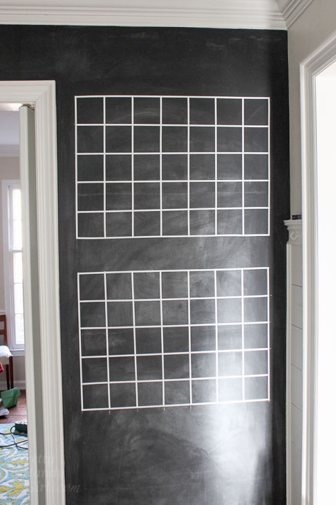 grid lines chalkboard calendar