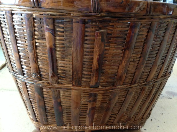 stain an old basket
