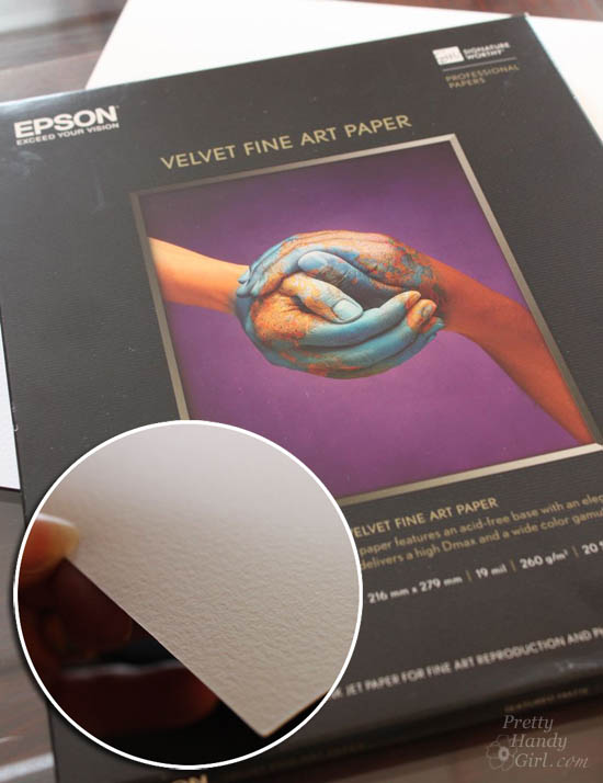 Epson Velvet Fine Art Paper | Pretty Handy Girl