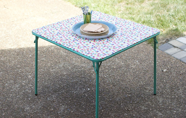 card table makeover