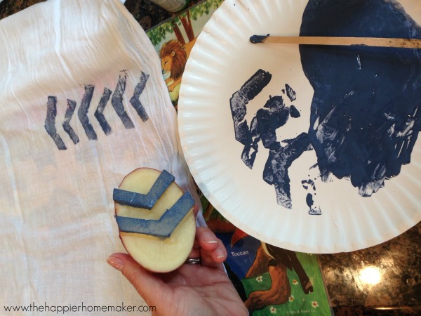 how to potato stamp paint