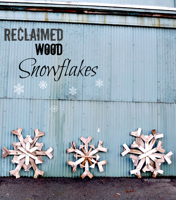 Reclaimed Wood Snowflakes