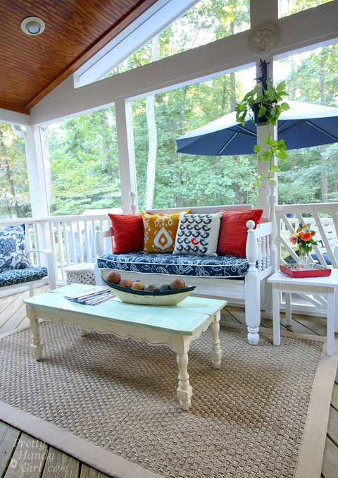 Screen Porch Decorated for Fall | Pretty Handy Girl