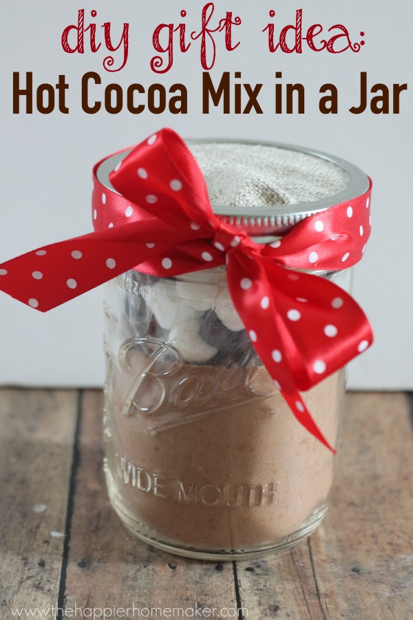 diy gift idea hot cocoa mix in a jar