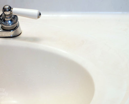 Scrub Away Hard Water Stains | Pretty Handy Girl