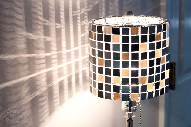 Make Your Own Mosaic Tile Lampshade | Pretty Handy Girl