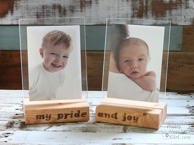Wood Block Floating Picture Frames | Pretty Handy Girl