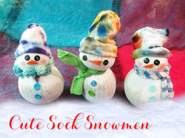 Cute Sock Snowmen | Pretty Handy Girl