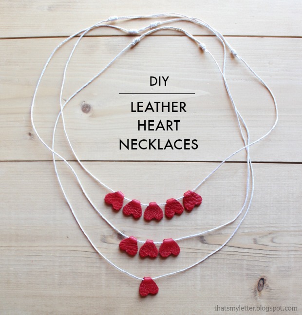 leather heart necklaces