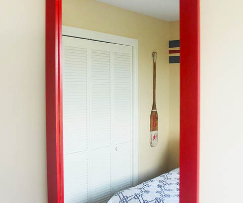 Racing Stripe Mirror Makeover | Pretty Handy Girl