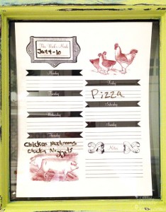 Vintage Farm Weekly Meal Planner {Free Printable}