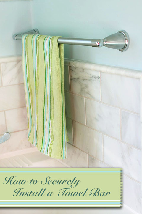 How to Securely Install a Towel Bar | Pretty Handy Girl