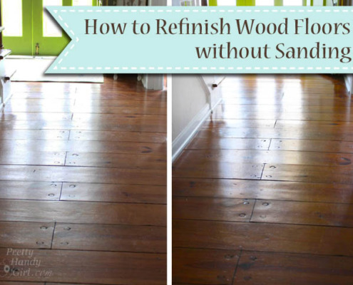 How to Refinish Wood Floors without Sanding | Pretty Handy Girl