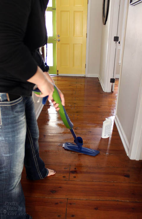 How to Refinish Wood Floors without Sanding | Pretty Handy Girl