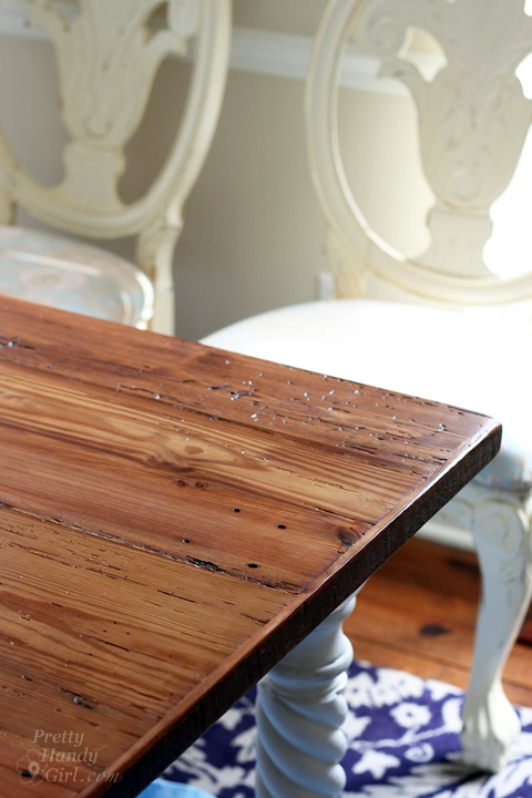 Reclaimed Lumber Farmhouse Table | Pretty Handy Girl