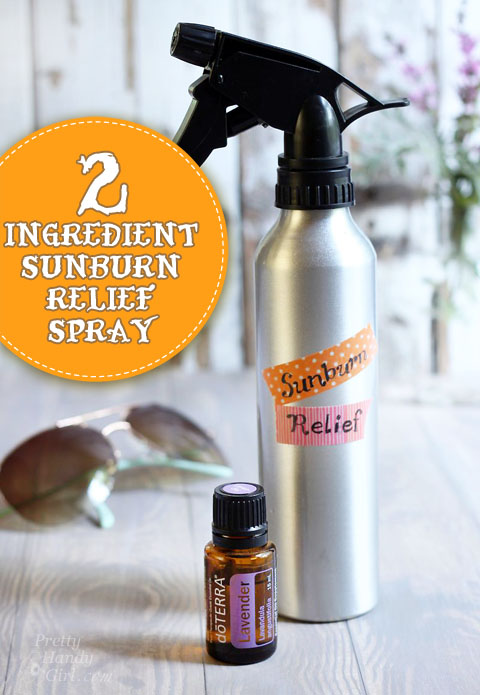 2 Ingredient Sunburn Relief Spray + Essential Oil Giveaway | Pretty Handy Girl