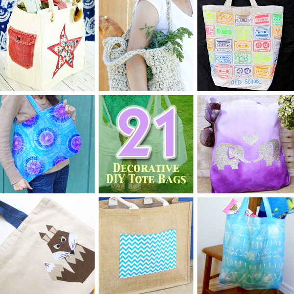 21 Ways to Make and Decorate Tote Bags | Pretty Handy Girl