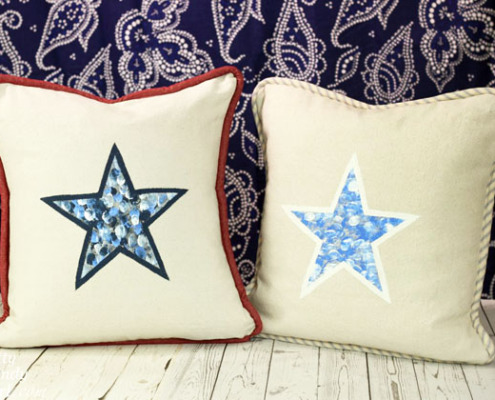 Make Your Own Finger-Printed Star Pillows | Pretty Handy Girl
