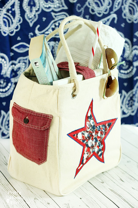 Customize a tote bag with an old shirt