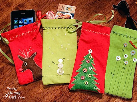 Sew Mini Gift Pouches from Napkins