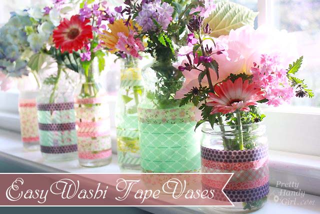 Easy Washi Tape Vases