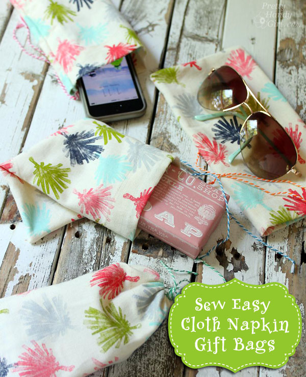 Sew Easy Anthropologie Cloth Napkin Gift Bags