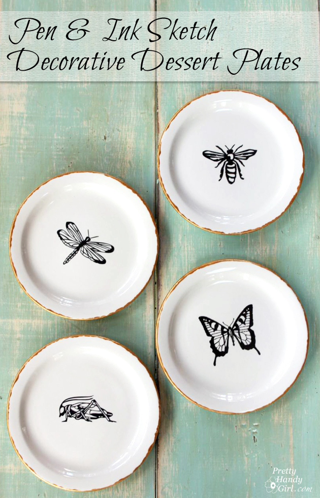 Pen and Ink Decorative Plates